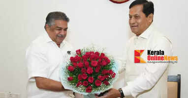 Minister Saji Cherian met Union Minister Sarbananda Sonowal