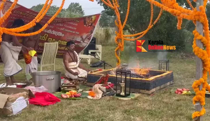 Devotional conclusion to Vinayaka Chaturthi festival at Kent Ayyappa Temple in England