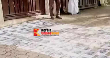 'Foot on Rahul': SFI students of Krishna Menon College, Kannur protest by putting up a photo of Rahul Mangkootatil on the sidewalk