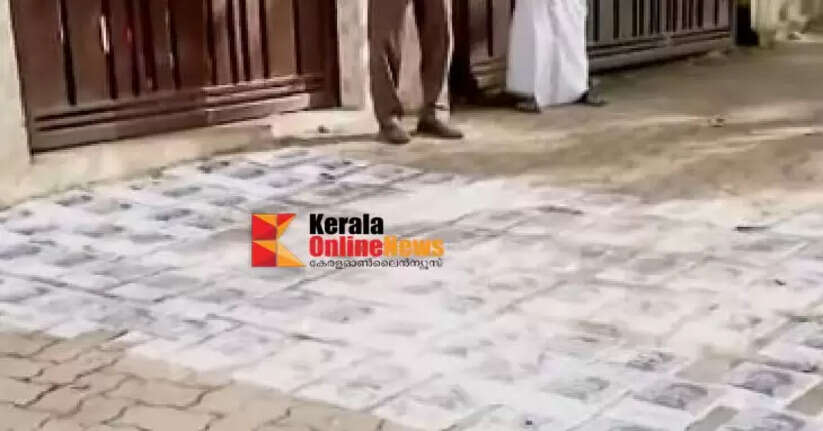 'Foot on Rahul': SFI students of Krishna Menon College, Kannur protest by putting up a photo of Rahul Mangkootatil on the sidewalk