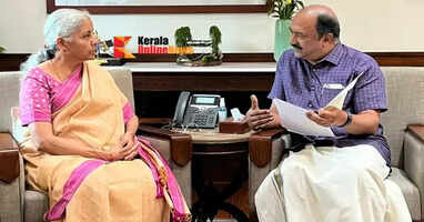 Finance Minister K.N. Balagopal meets Nirmala Sitharaman