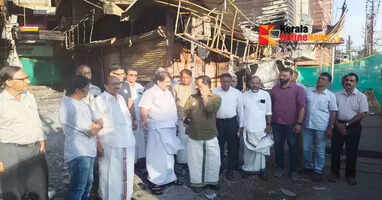 fire breaks out at commercial complex in taliparamba