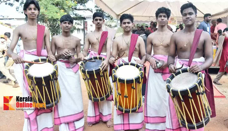 State Arts Festival; Adith Ramesh of Kannur Morazha won the first place by entering Thayambaka in the land of Pooram.