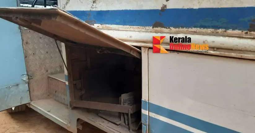 The batteries of the KSRTC bus parked in front of the Iritti police station were stolen