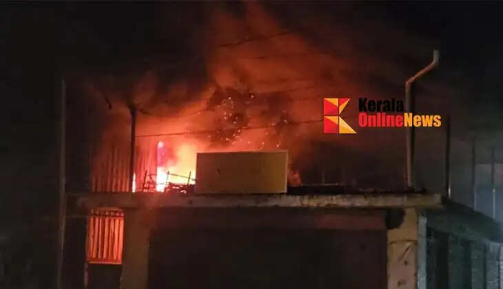 Tire shop gutted in fire in Thrissur