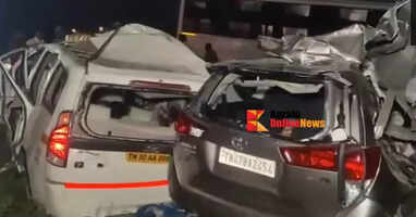 Tamil Nadu government bus with burst tyre crashes into cars; nine dead