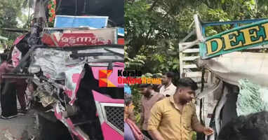 Mysore native van driver dies in collision between private bus and goods van in Mattanur
