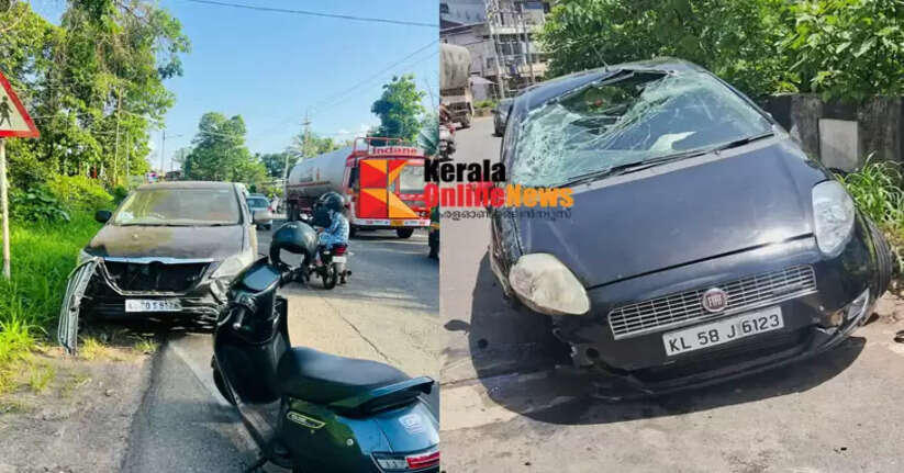 Series of road accidents on Pilathara - Pazhyangadi road: Two injured