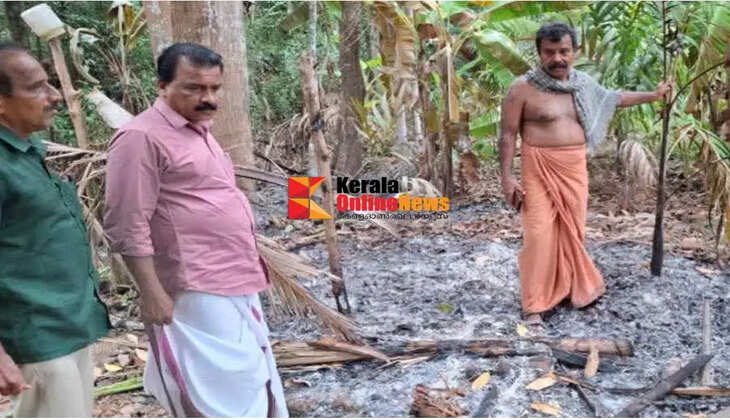 Unknown persons set fire to a farm in Mayyil