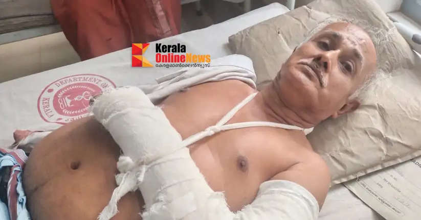In Thalassery, newspaper distributor Vyodhikan was attacked by a group with his face covered