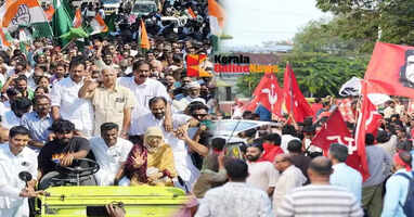 Kannur LDF in the district panchayat UDF in the corporation LDF in 48 gram panchayats in the district UDF in 21 equal seats in two