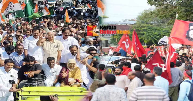 Kannur LDF in the district panchayat UDF in the corporation LDF in 48 gram panchayats in the district UDF in 21 equal seats in two