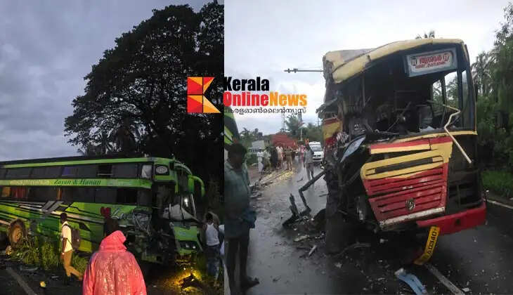 7 injured in KSRTC and tourist bus collision in Muzhappilangad