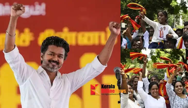 'Thalapathy' wave in Tamil Nadu; TVK breaks Dravidian strongholds by taking lead in 110 seats; Fans start celebrating even before the counting of votes is complete