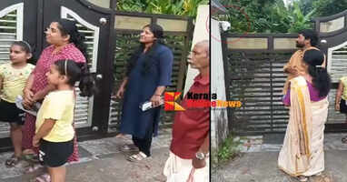 Election campaign Candidate appeals for votes through CCTV camera in an unoccupied house