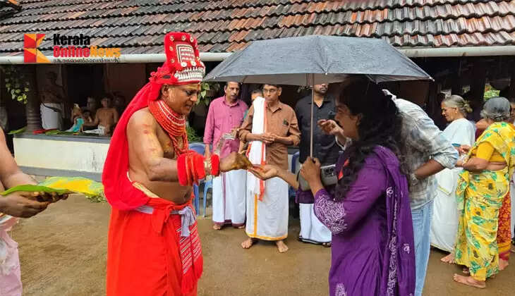After a gap of 29 years, the Pudayoor Mana in the Taliparamba area is getting ready for Malayarattu; Rare mantra idols are being tied; Theyakolam ceremony was held