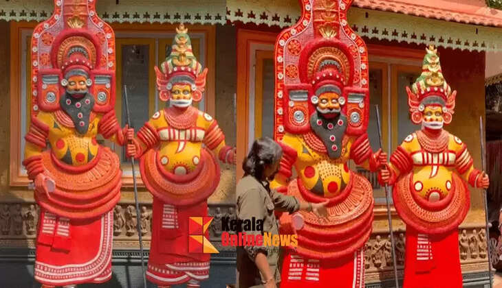 Kerala's largest mural of Muthappan Thiruvappana is being prepared