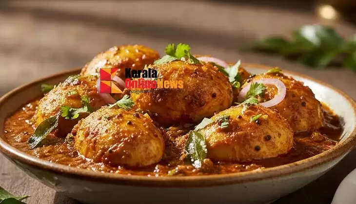 Spicy fried egg curry