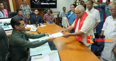 candidates mv jayarajan have submitted their nomination papers in Kannur