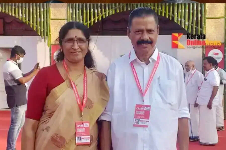 pk shamala with mv govindan mash