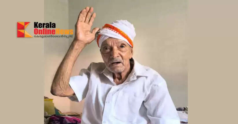 Unfading enthusiasm even at the age of ninety-seven; Kunjambu Nair recalls raising his hand to vote in the first panchayat elections