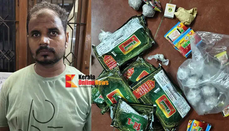 A native of Uttar Pradesh was caught in Taliparamba with banned tobacco products