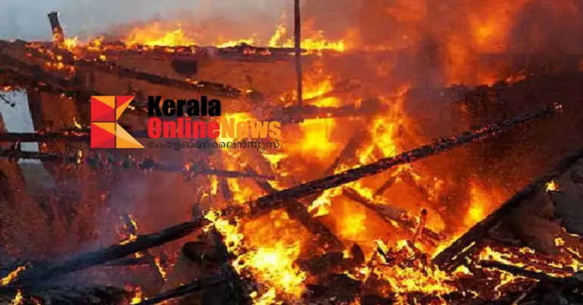 Huge fire in Thiruvananthapuram Kochuveli Industrial Estate