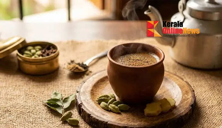 A tea set with spices in the North Indian style