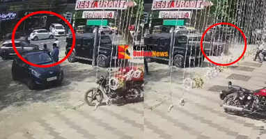 Car loses control while parking; crashes into security guard in Thiruvalla