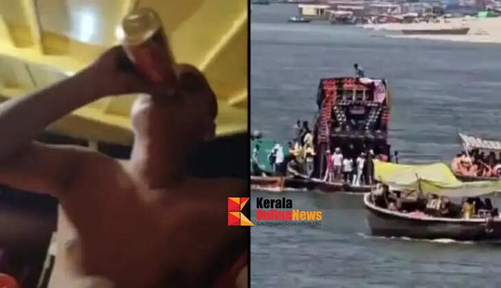 DJ party with beer in boat on Ganga river in Varanasi; One arrested