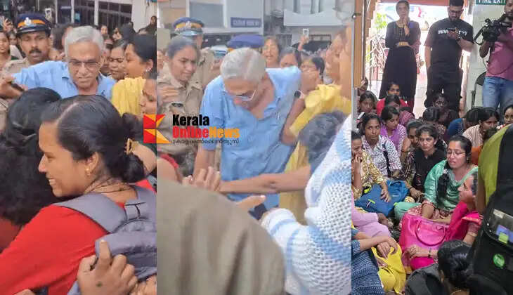 Nurses' protest in front of Koyili Hospital in Kannur turns violent; Koyili Medical Superintendent assaults nurses during the blockade protest.
