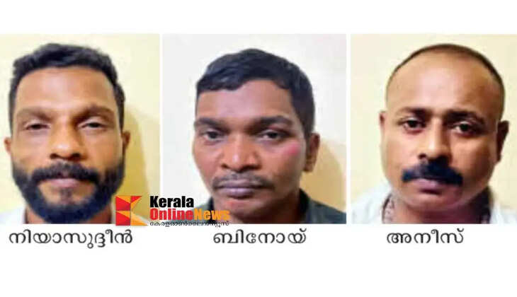A three member gang that robbed a motorcyclist in Kannur city after threatening him with a weapon has been remanded