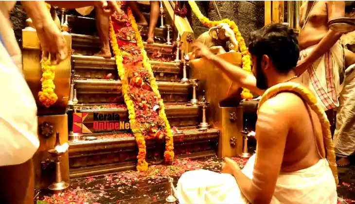 sabarimala Padipuja  scented by the shower of flowers