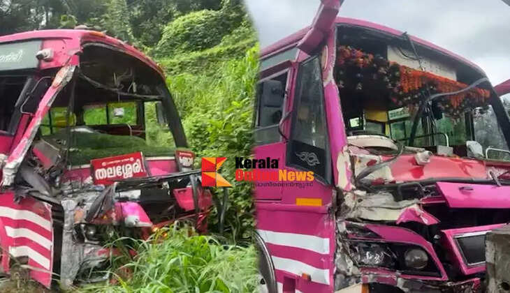 Ten passengers injured in collision between private buses in Taliparamba kuppam