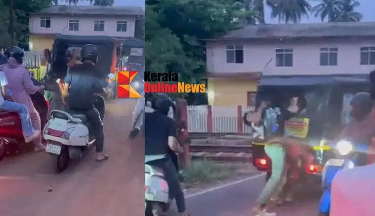 Autorickshaw driver beaten up in the middle of the road after being questioned about speeding