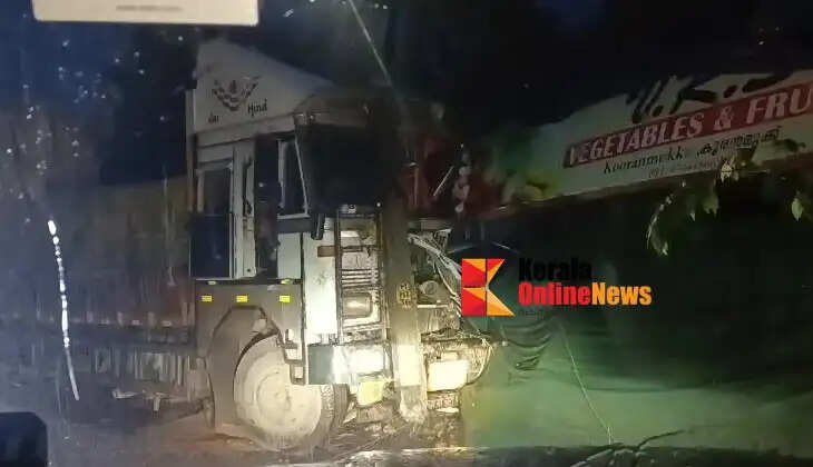 Another accident at Kooran Mukku: A lorry lost control and crashed into a shop and the surrounding thicket.