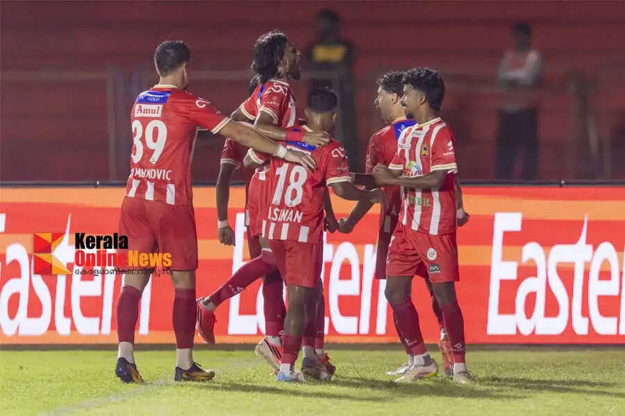Super League Kerala Kannur leads by a goal in the first half