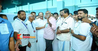 K Sudhakaran MP visited the Haj camp at Kannur Airport
