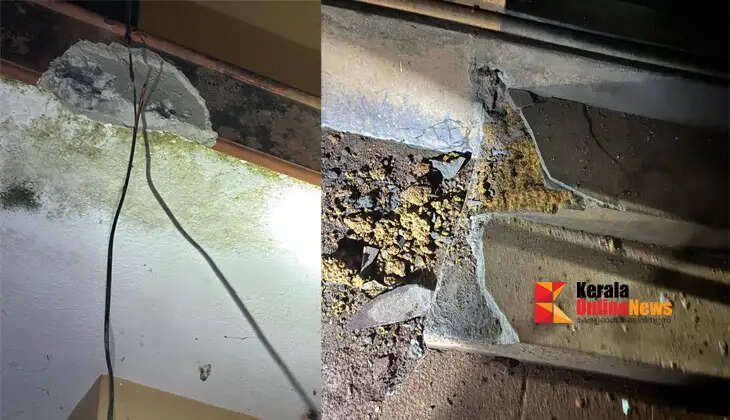 House severely damaged by lightning in Thannada, Kannur