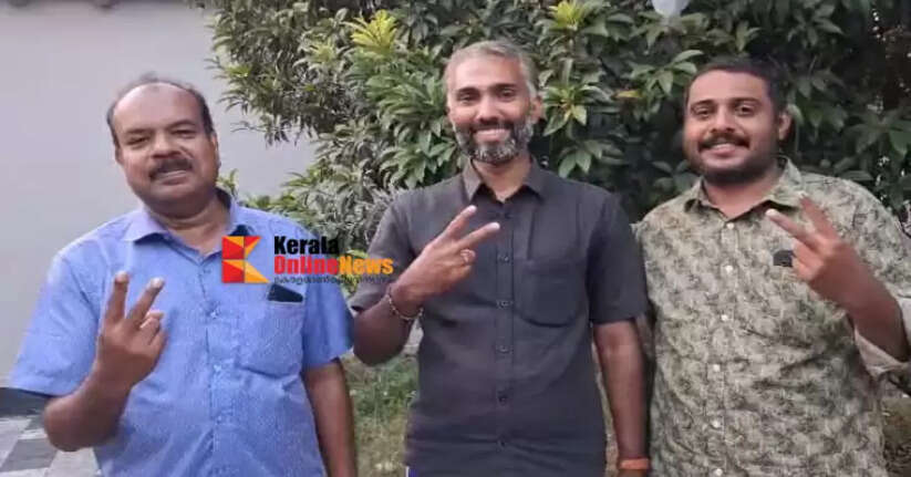 A rare achievement in the local body elections; 'Triple victory' in the 10th ward of Peringara, Thiruvalla
