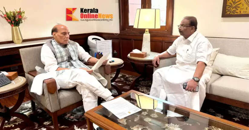 K. Sudhakaran MP meets Union Defence Minister seeking solution to issues with Kannur Cantonment