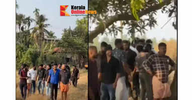 The gangster held a 'Avesham' model birthday party at a private paddock in Thrissur.