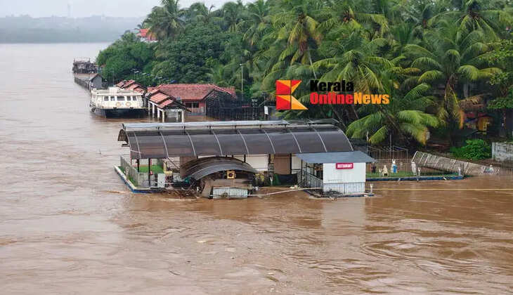 Water enters terminal due to heavy rain Boat services temporarily suspended in the ParassinikadavuValapattanam region