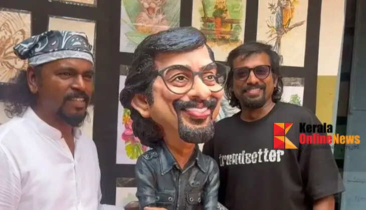Sculpture gift from sculptor to sculptor; Unni Kanai's caricature sculpture attracts attention at children's art exhibition in Kannur