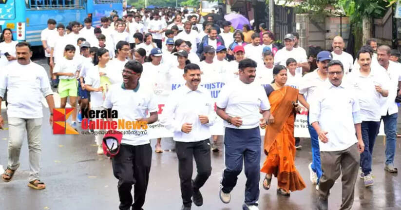 Olympic run held in Kannur with message against drugs