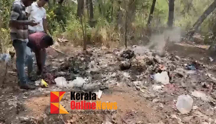 District Enforcement Squad imposes fine of Rs. 35,000 for dumping and burning waste in Pappinissery, Kannur