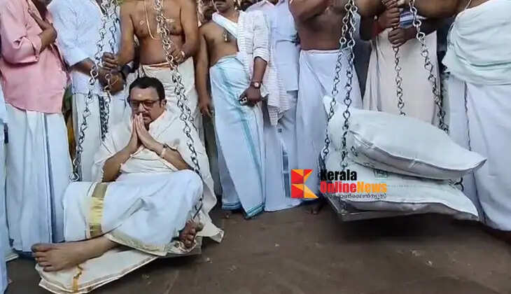 Health Minister K. Muraleedharan performed *Thulabharam* with sugar at the Varkala Janardanaswamy Temple.