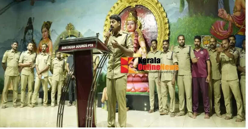 Fire and Rescue personnel perform 'Gananjali' to make the Sannidhanam a centre of devotion