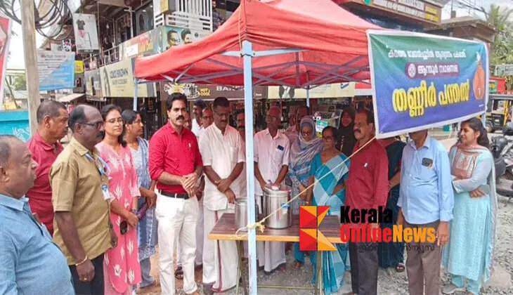 Relief from the extreme heat; Thanneerpanthal launched under the leadership of Anthoor Municipality