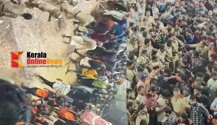 CPM-BJP clash during Sree Kurumba Bhagavathy temple festival in Muzhappilangad: Police lathi-charged to calm the situation